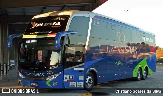 Trans Isaak Turismo 2075 na cidade de Resende, Rio de Janeiro, Brasil, por Cristiano Soares da Silva. ID da foto: 8041765.