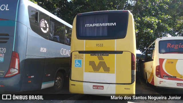 Viação Itapemirim 9533 na cidade de Salvador, Bahia, Brasil, por Mario dos Santos Nogueira Junior. ID da foto: 8039025.