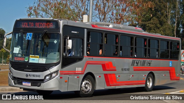 Viação Resendense RJ 192.043 na cidade de Resende, Rio de Janeiro, Brasil, por Cristiano Soares da Silva. Número da foto: #8041445.
