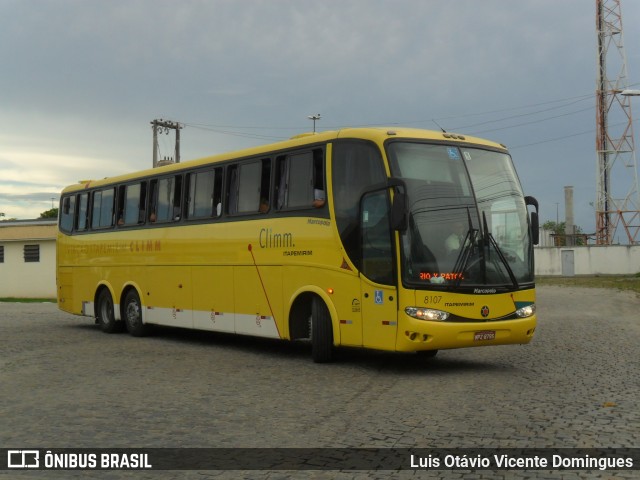 Viação Itapemirim 8107 na cidade de Campos dos Goytacazes, Rio de Janeiro, Brasil, por Luis Otávio Vicente Domingues. ID da foto: 8044120.