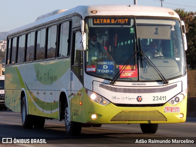 Rio Negro Fretamento e Turismo 23411 na cidade de Belo Horizonte, Minas Gerais, Brasil, por Adão Raimundo Marcelino. Número da foto: #8043884.