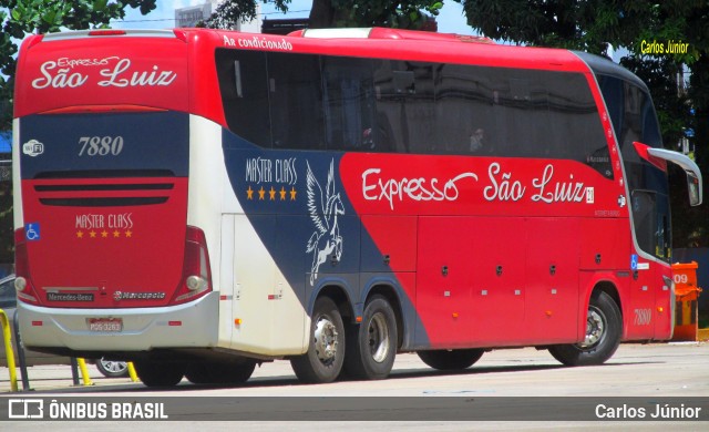 Expresso São Luiz 7880 na cidade de Goiânia, Goiás, Brasil, por Carlos Júnior. ID da foto: 8043081.