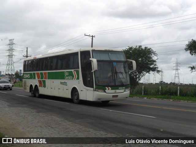 Cia. São Geraldo de Viação 20145 na cidade de Campos dos Goytacazes, Rio de Janeiro, Brasil, por Luis Otávio Vicente Domingues. ID da foto: 8044109.