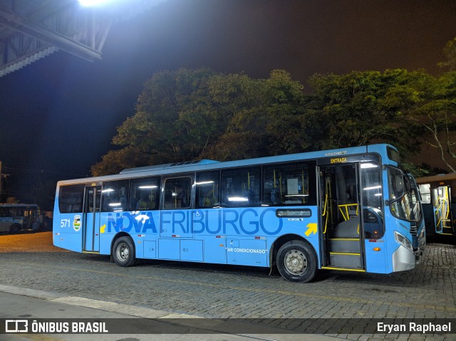 FAOL - Friburgo Auto Ônibus 571 na cidade de Nova Friburgo, Rio de Janeiro, Brasil, por Eryan Raphael. Número da foto: #8043669.