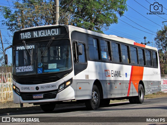 Evanil Transportes e Turismo RJ 132.061 na cidade de Nova Iguaçu, Rio de Janeiro, Brasil, por Michel PS. ID da foto: 8046403.