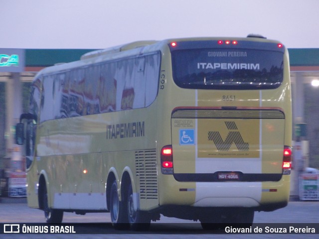 Viação Itapemirim 8651 na cidade de São Mateus, Espírito Santo, Brasil, por Giovani de Souza Pereira. Número da foto: #8047628.
