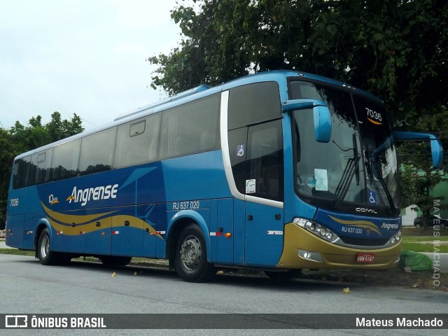 Expresso Angrense 7036 na cidade de Angra dos Reis, Rio de Janeiro, Brasil, por Mateus Machado. ID da foto: 8046494.