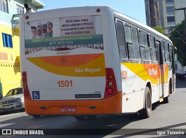 Transportes Urbanos São Miguel de Ilhéus 1501 na cidade de Ilhéus, Bahia, Brasil, por Igor Teixeira. ID da foto: 8046145.