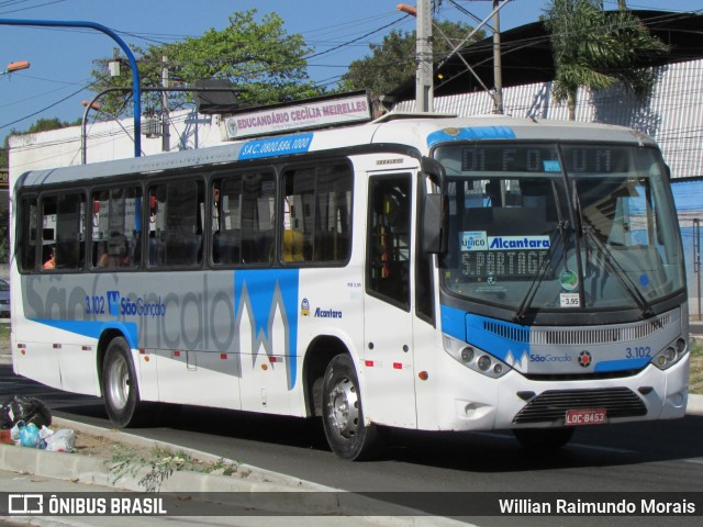 Auto Ônibus Alcântara 3.102 na cidade de São Gonçalo, Rio de Janeiro, Brasil, por Willian Raimundo Morais. ID da foto: 8045707.