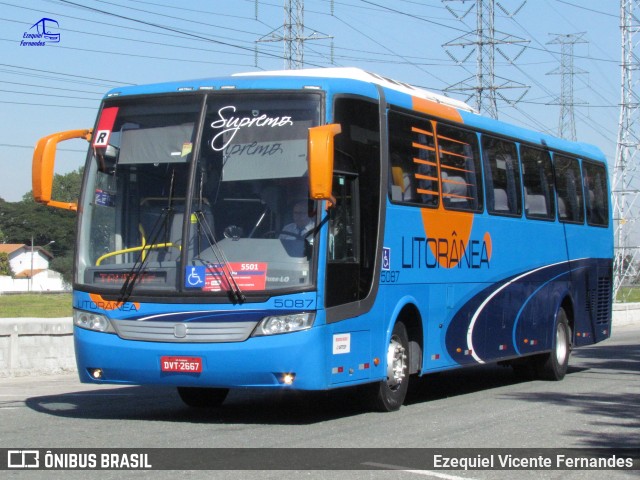 Litorânea Transportes Coletivos 5087 na cidade de São José dos Campos, São Paulo, Brasil, por Ezequiel Vicente Fernandes. Número da foto: #8046638.