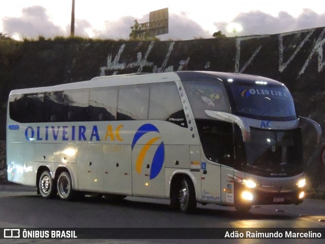 Oliveira Transportes 4001 na cidade de Belo Horizonte, Minas Gerais, Brasil, por Adão Raimundo Marcelino. ID da foto: 8047610.