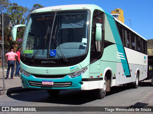 Santa Fé Transportes 107 na cidade de Belo Horizonte, Minas Gerais, Brasil, por Tiago Wenceslau de Souza. Número da foto: #8045783.