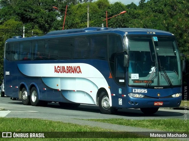 Viação Águia Branca 13895 na cidade de Resende, Rio de Janeiro, Brasil, por Mateus Machado. Número da foto: #8046396.