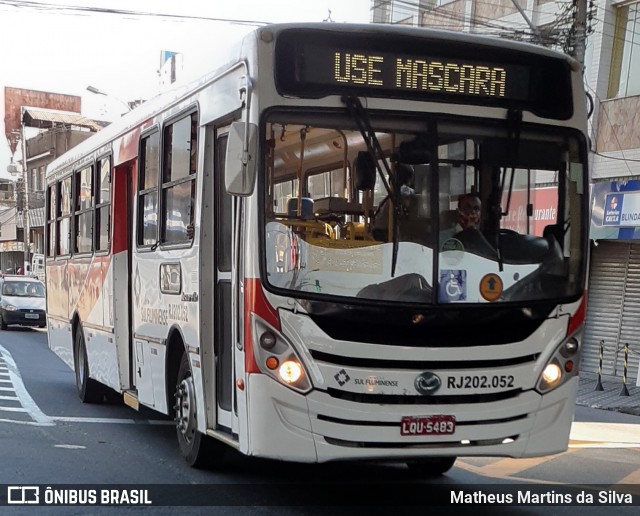 Viação Sul Fluminense RJ 202.052 na cidade de Volta Redonda, Rio de Janeiro, Brasil, por Matheus Martins da Silva. Número da foto: #8044765.