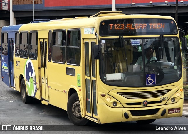 Transporte Urbano São Miguel 2497 na cidade de Uberlândia, Minas Gerais, Brasil, por Leandro Alves. Número da foto: #8045884.