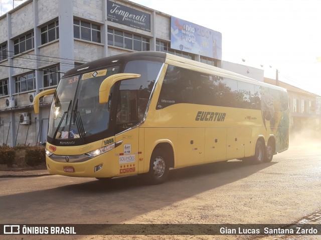 Eucatur - Empresa União Cascavel de Transportes e Turismo 5008 na cidade de Ji-Paraná, Rondônia, Brasil, por Gian Lucas  Santana Zardo. ID da foto: 8047219.