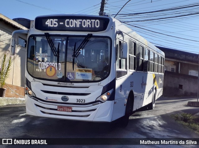 Viação Pinheiral 3023 na cidade de Volta Redonda, Rio de Janeiro, Brasil, por Matheus Martins da Silva. ID da foto: 8044795.