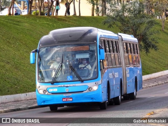 VCG - Viação Campos Gerais 1349 na cidade de Ponta Grossa, Paraná, Brasil, por Gabriel Michalski. ID da foto: 8050859.