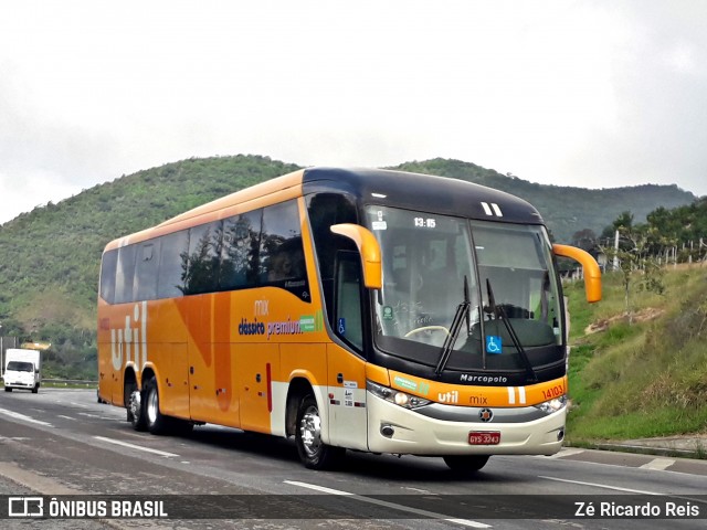 UTIL - União Transporte Interestadual de Luxo 14103 na cidade de Petrópolis, Rio de Janeiro, Brasil, por Zé Ricardo Reis. ID da foto: 8052606.