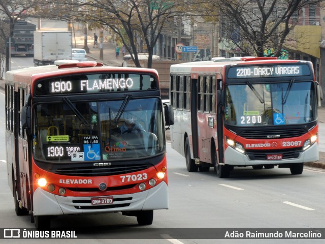 Eldorado Transportes 77023 na cidade de Belo Horizonte, Minas Gerais, Brasil, por Adão Raimundo Marcelino. ID da foto: 8054225.