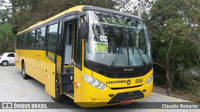 Canasvieiras Transportes 6055 na cidade de Florianópolis, Santa Catarina, Brasil, por Cláudio Roberto. ID da foto: 8053262.