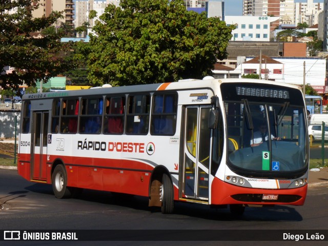 Rápido D´Oeste 5004 na cidade de Ribeirão Preto, São Paulo, Brasil, por Diego Leão. Número da foto: #8054562.