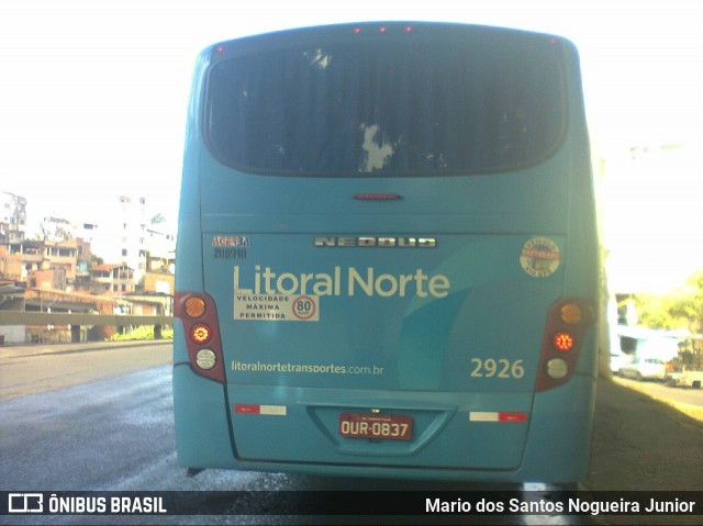 Viação Litoral Norte 2926 na cidade de Salvador, Bahia, Brasil, por Mario dos Santos Nogueira Junior. Número da foto: #8054409.
