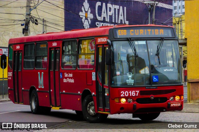 Auto Viação São José dos Pinhais 20167 na cidade de Curitiba, Paraná, Brasil, por Cleber Gumz. Número da foto: #8056410.