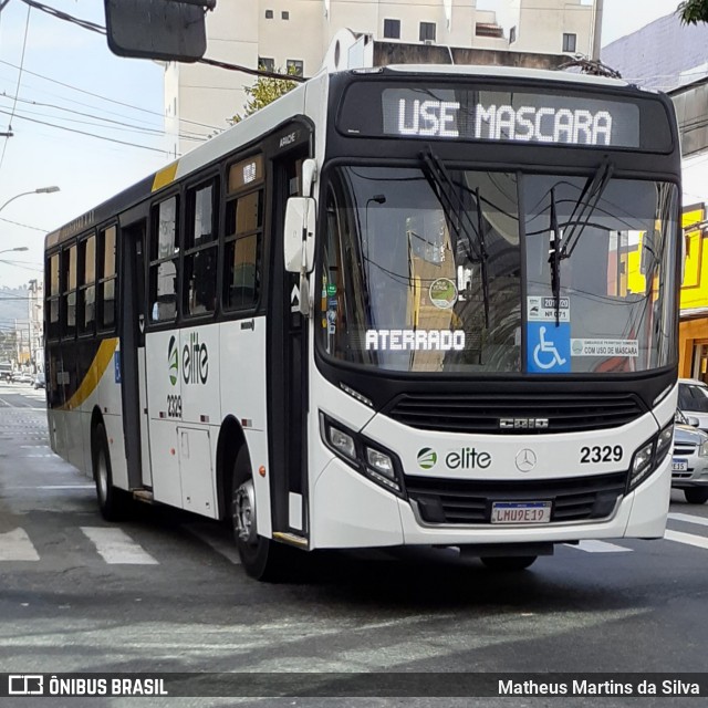 Viação Elite 2329 na cidade de Volta Redonda, Rio de Janeiro, Brasil, por Matheus Martins da Silva. ID da foto: 7978311.