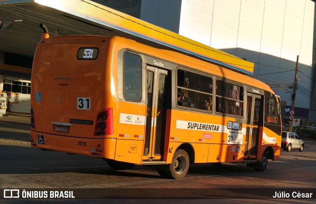 Transporte Suplementar de Belo Horizonte 1015 na cidade de Belo Horizonte, Minas Gerais, Brasil, por Júlio César. ID da foto: 7978705.