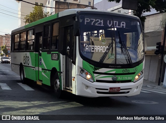 Viação Elite RJ 176.007 na cidade de Volta Redonda, Rio de Janeiro, Brasil, por Matheus Martins da Silva. ID da foto: 7978589.