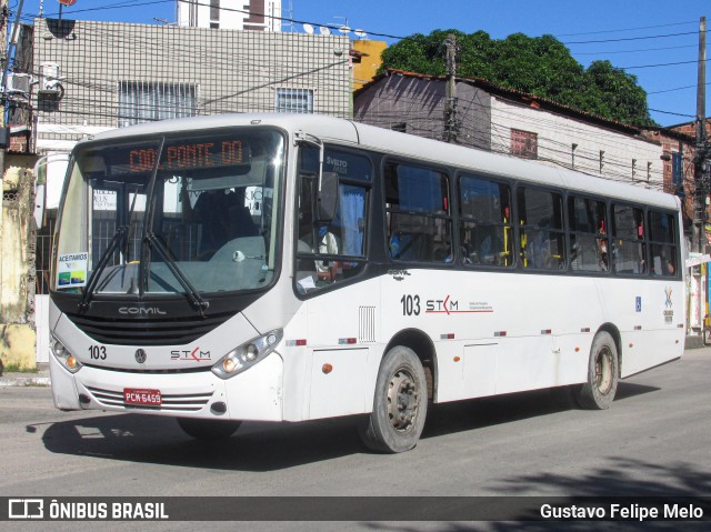 STCM - Sistema de Transporte Complementar Metropolitano 103 na cidade de Jaboatão dos Guararapes, Pernambuco, Brasil, por Gustavo Felipe Melo. ID da foto: 7977575.