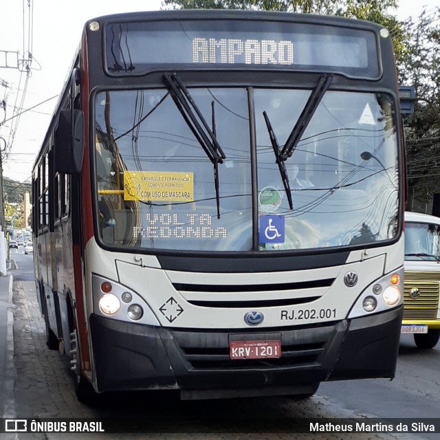 Viação Sul Fluminense RJ 202.001 na cidade de Volta Redonda, Rio de Janeiro, Brasil, por Matheus Martins da Silva. ID da foto: 7978268.