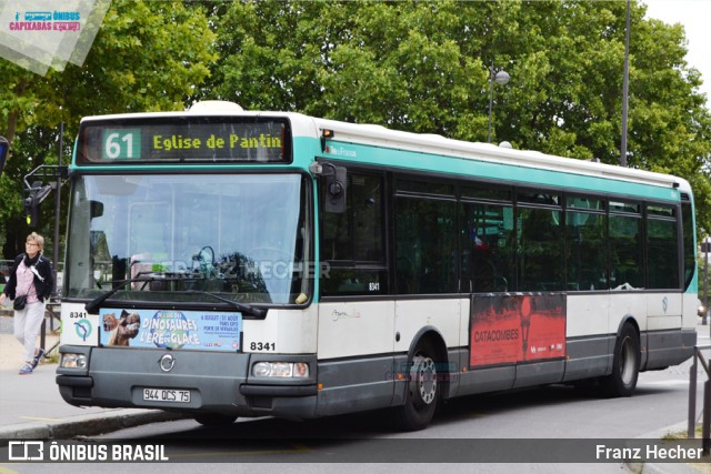 RATP - Régie Autonome des Transports Parisiens 8341 na cidade de Paris, Île-de-France, França, por Franz Hecher. Número da foto: #7978761.