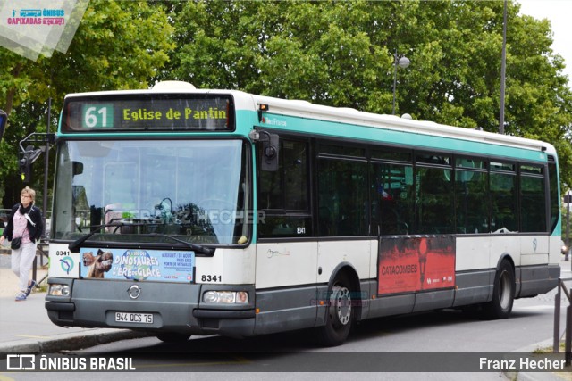 RATP - Régie Autonome des Transports Parisiens 8341 na cidade de Paris, Île-de-France, França, por Franz Hecher. ID da foto: 7978761.