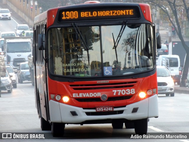 Eldorado Transportes 77038 na cidade de Belo Horizonte, Minas Gerais, Brasil, por Adão Raimundo Marcelino. Número da foto: #8060184.