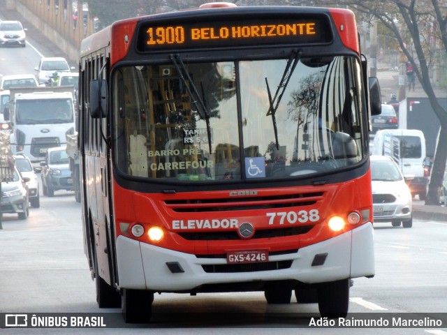 Eldorado Transportes 77038 na cidade de Belo Horizonte, Minas Gerais, Brasil, por Adão Raimundo Marcelino. ID da foto: 8060184.