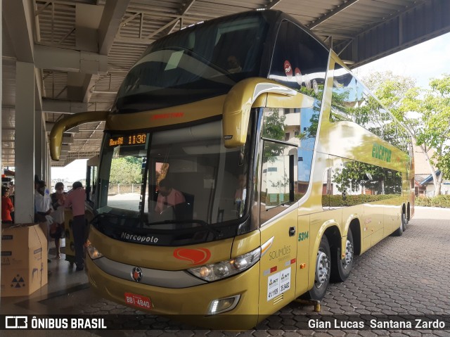 Eucatur - Empresa União Cascavel de Transportes e Turismo 5314 na cidade de Ji-Paraná, Rondônia, Brasil, por Gian Lucas  Santana Zardo. ID da foto: 8057618.