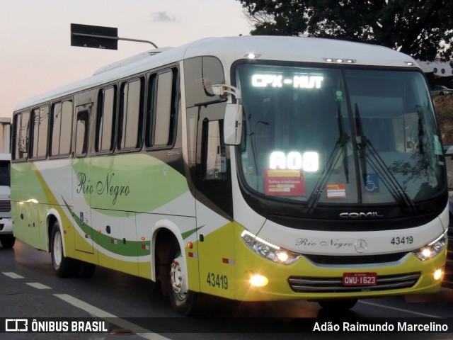Rio Negro Fretamento e Turismo 43419 na cidade de Belo Horizonte, Minas Gerais, Brasil, por Adão Raimundo Marcelino. Número da foto: #8060278.