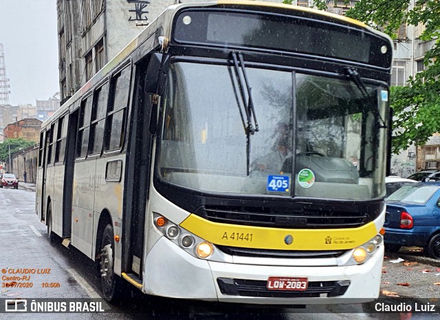 Real Auto Ônibus A41441 na cidade de Rio de Janeiro, Rio de Janeiro, Brasil, por Claudio Luiz. ID da foto: 8059588.