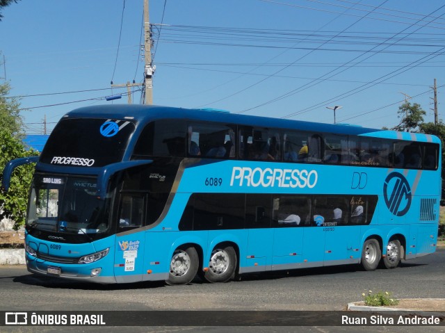 Auto Viação Progresso 6089 na cidade de Teresina, Piauí, Brasil, por Ruan Silva Andrade. Número da foto: #8058073.