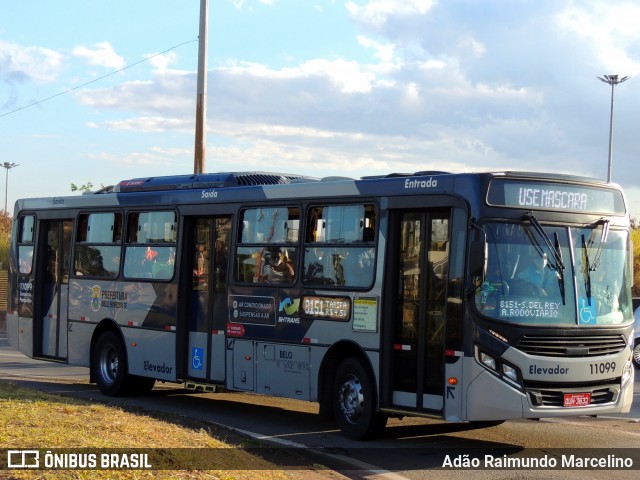 Auto Omnibus Floramar 11099 na cidade de Belo Horizonte, Minas Gerais, Brasil, por Adão Raimundo Marcelino. ID da foto: 8062456.