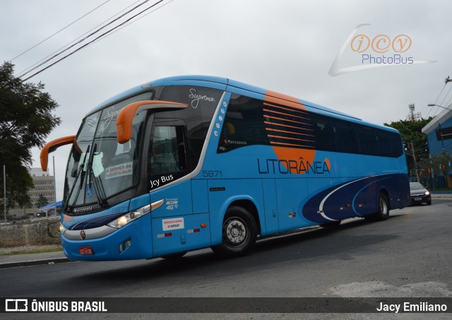 Litorânea Transportes Coletivos 5871 na cidade de São Paulo, São Paulo, Brasil, por Jacy Emiliano. Número da foto: #8061026.