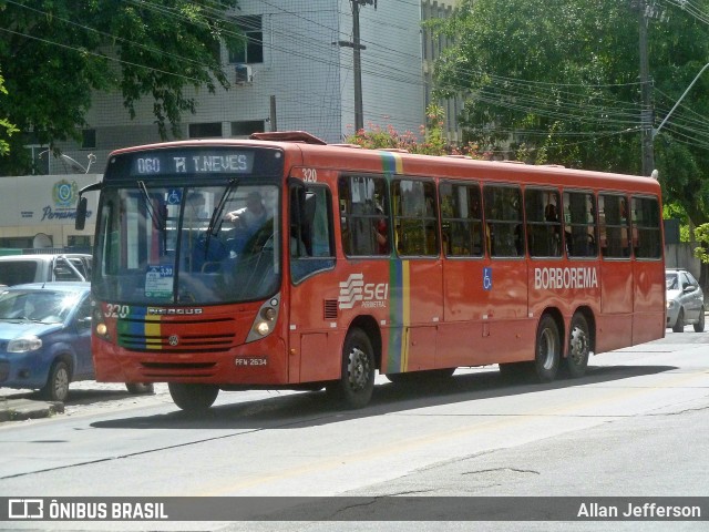 Borborema Imperial Transportes 320 na cidade de Recife, Pernambuco, Brasil, por Allan Jefferson. ID da foto: 7981168.