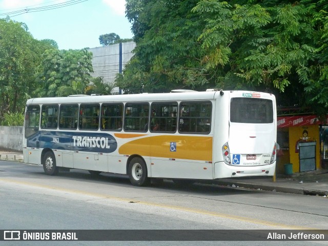 Transcol - Transportes Coletivos Ltda. 483 na cidade de Recife, Pernambuco, Brasil, por Allan Jefferson. Número da foto: #7981140.