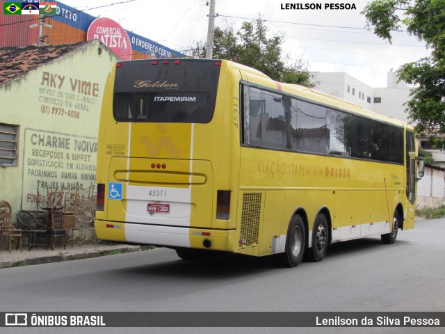 Viação Itapemirim 45311 na cidade de Caruaru, Pernambuco, Brasil, por Lenilson da Silva Pessoa. ID da foto: 7981806.