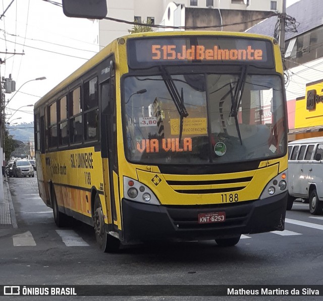 Viação Sul Fluminense 1188 na cidade de Volta Redonda, Rio de Janeiro, Brasil, por Matheus Martins da Silva. ID da foto: 7983754.