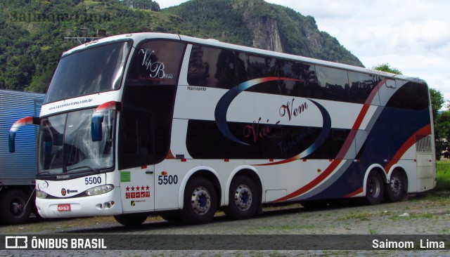 Vai-Vem Turismo 5500 na cidade de Venda Nova do Imigrante, Espírito Santo, Brasil, por Saimom  Lima. Número da foto: #7983594.