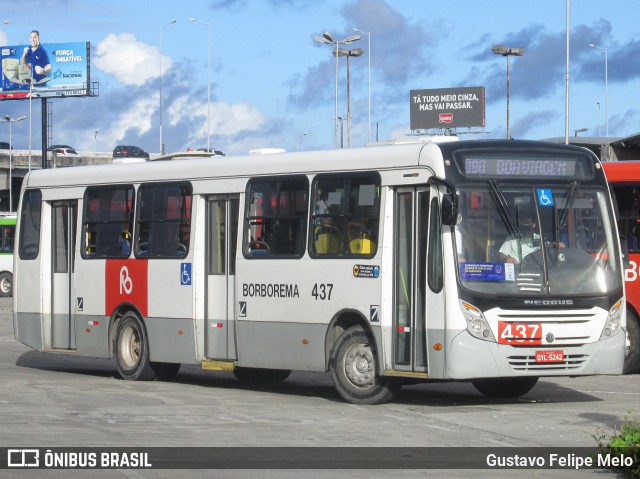 Borborema Imperial Transportes 437 na cidade de Recife, Pernambuco, Brasil, por Gustavo Felipe Melo. ID da foto: 7982990.