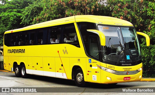 Viação Itapemirim 60075 na cidade de São Paulo, São Paulo, Brasil, por Wallace Barcellos. Número da foto: #7983948.